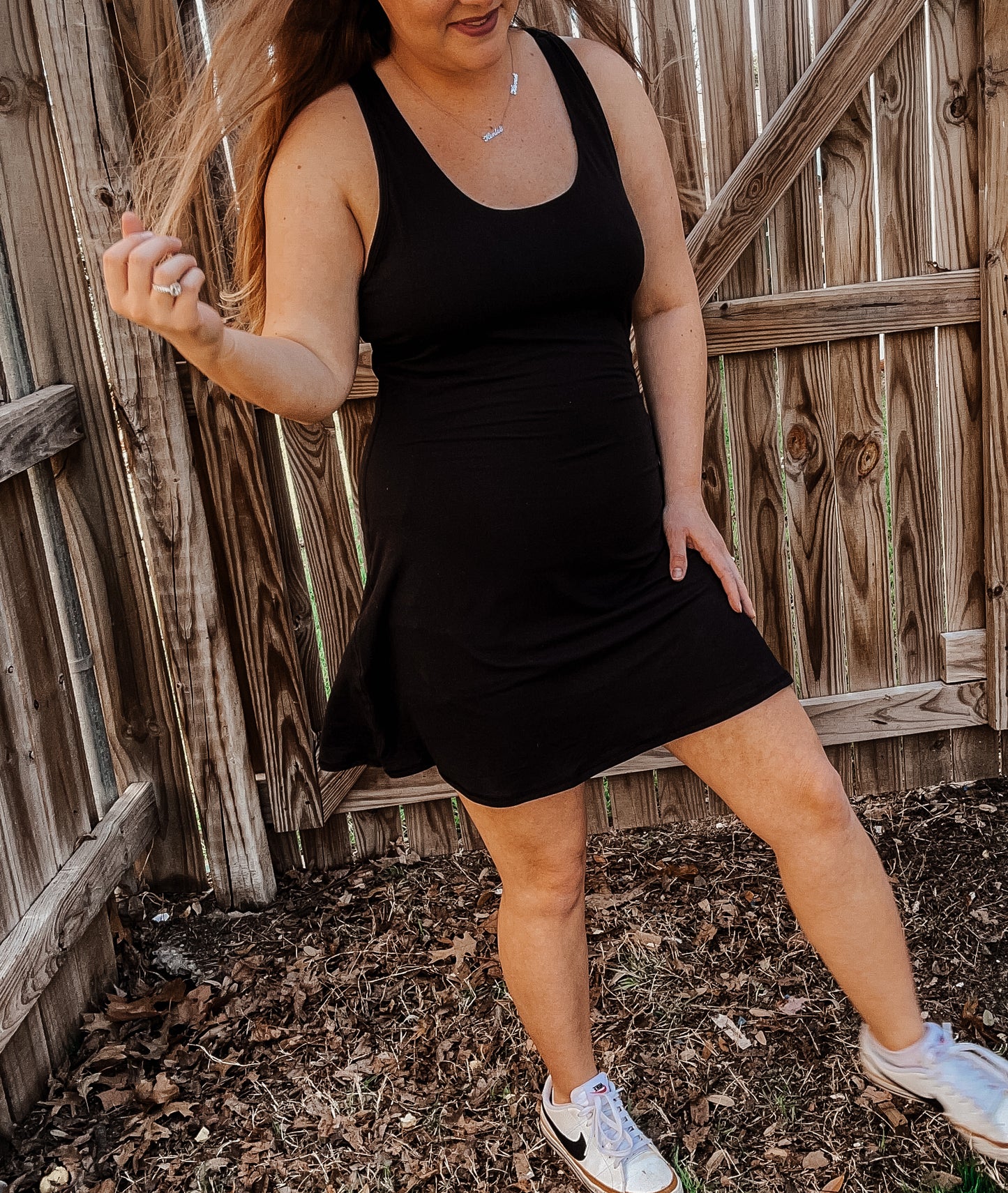 Black Tennis Romper Dress