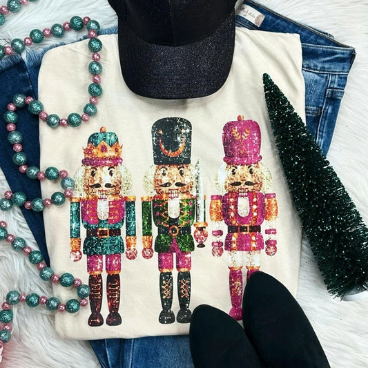 Faux Sequin Nutcracker Tee