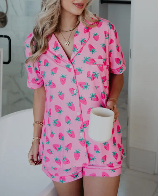 Pink Strawberry jammies