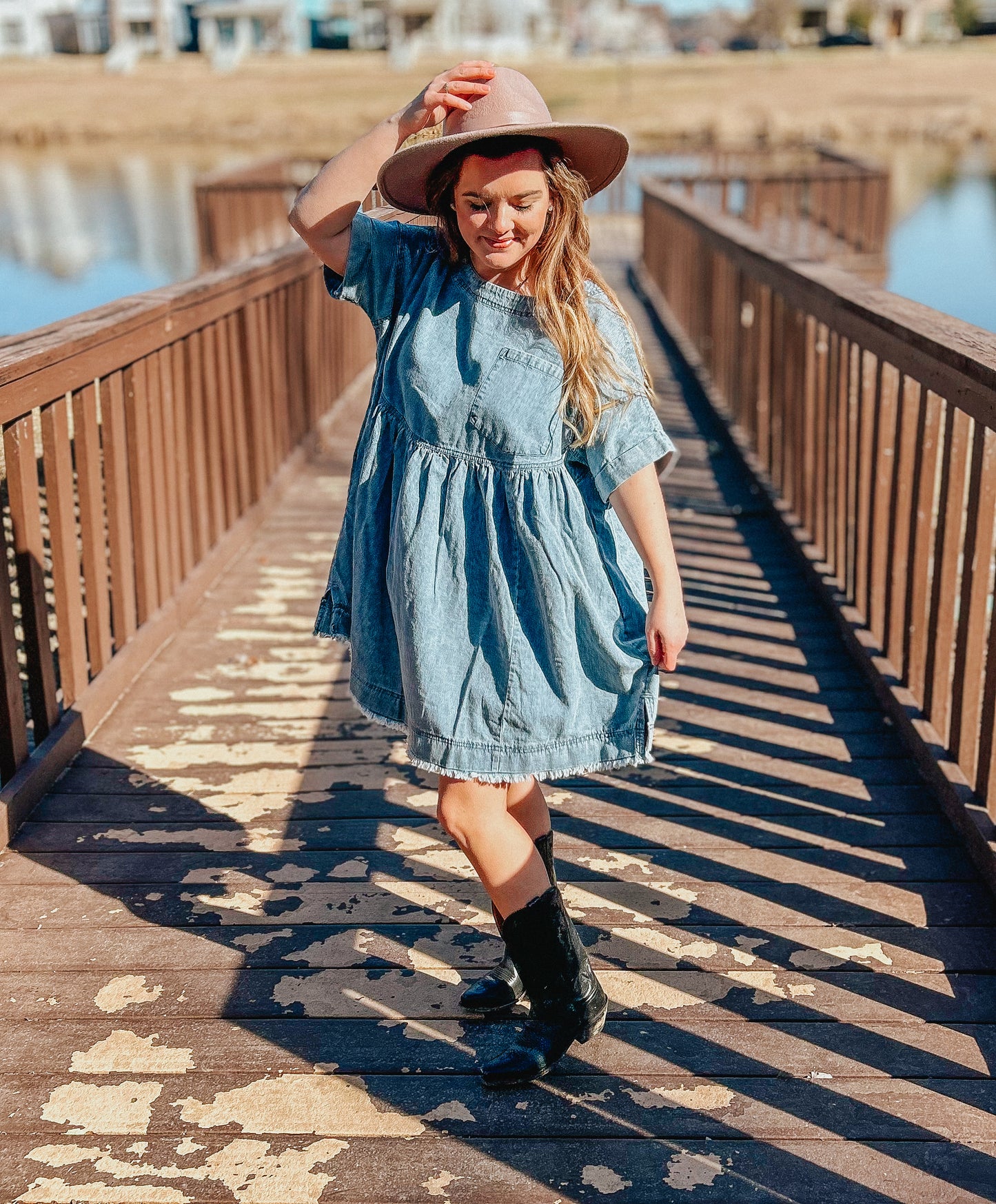 Oversized Denim Dress