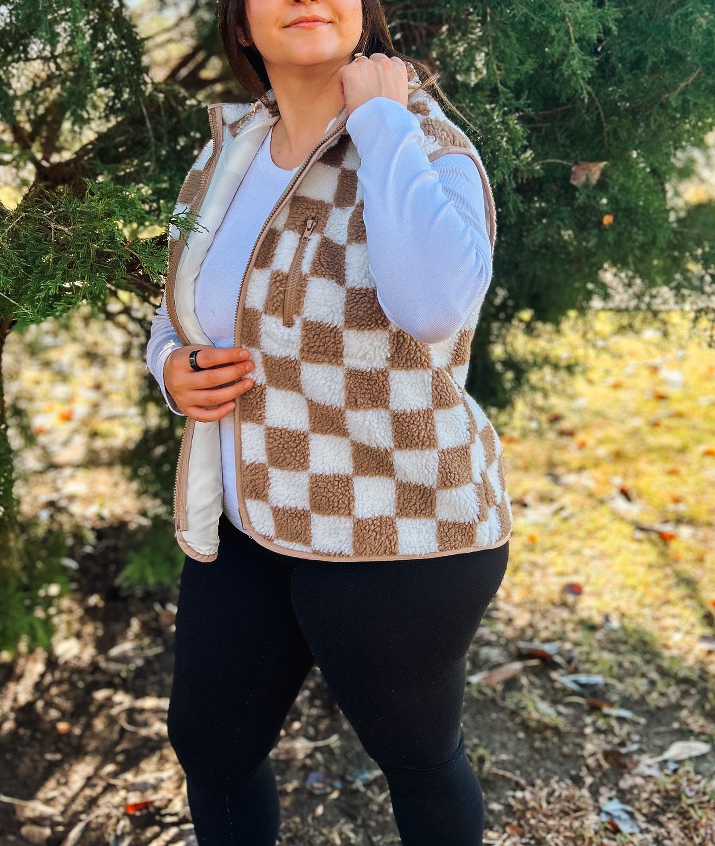 Sherpa Checkered Vest