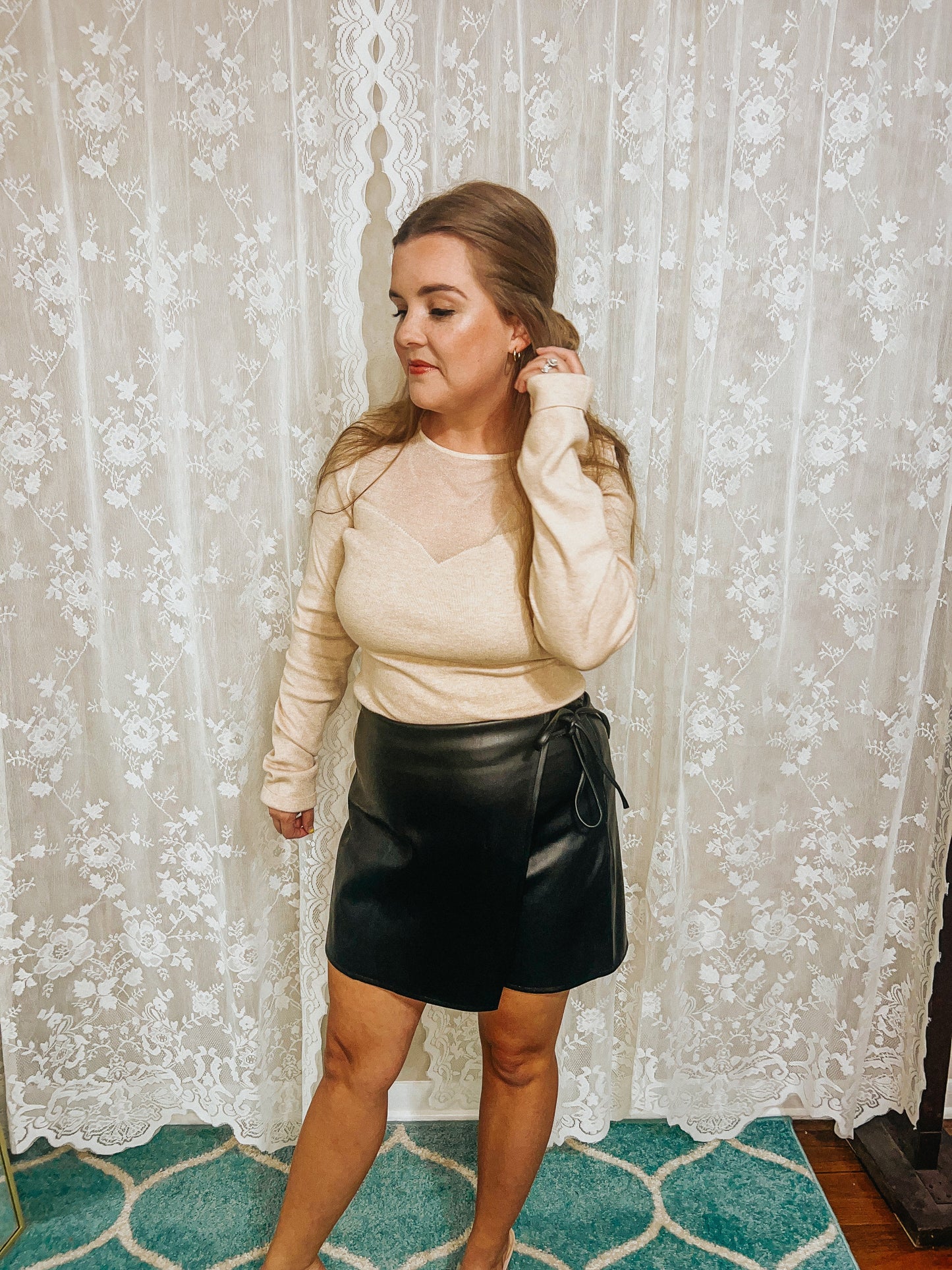 Vegan Leather Skort