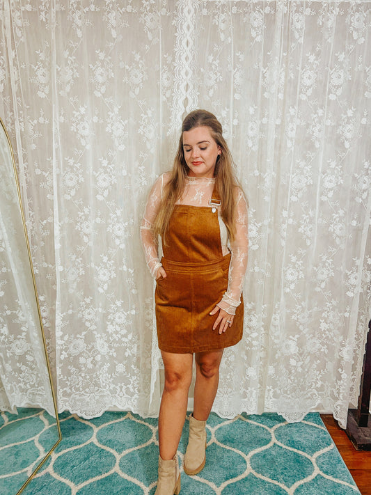 Corduroy Overall Dress