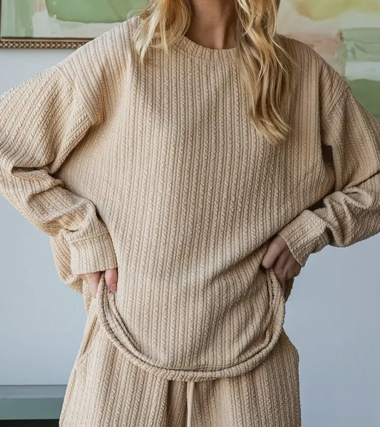 Waffle Knit Long Sleeve