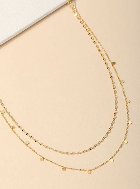 Dainty Layered Coin Choker